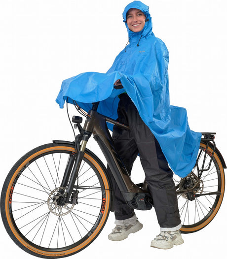 Lowland outdoor fietsponcho 100% waterdicht (10.000mm) - ademend (8.000g m²) pfas vrij! one size