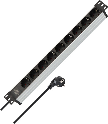 Brennenstuhl premium-line techniek alu, 9-voudig 2m h05vv-f 3g1,5 19 - 1390007009