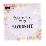Duni servetten hearts favour 33x33 cm | 12 stuks