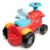 Falk running tractor Maurice with trailer red