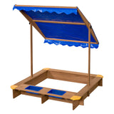 Swingking Swinging Wooden Sandpit med vannbrett og deksler