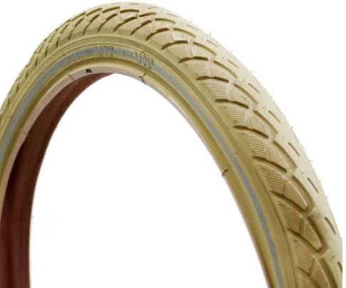 Deli tire voorvorkdeli 20x1.75 47-406 creme reflectie