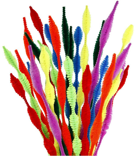 Creativ company cc chenilledraad multigekleurd golven 5-12mm 28 stuks
