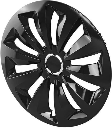 Proplus set van 4 wieldoppen fox ring 14 inch – voor de meeste stalen velgen – met ventieluitsparing – zwart