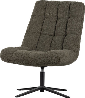 Woood job draaifauteuil - teddy - groen - 101x70x85