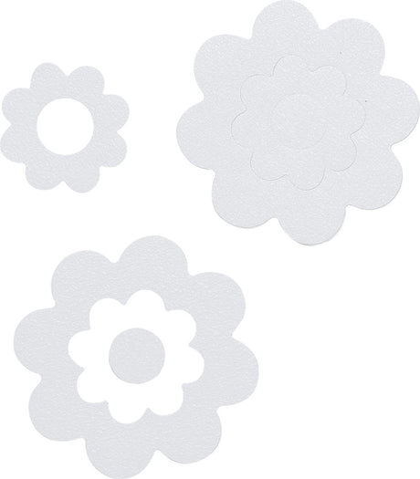 Sealskin badbloem zelfklevende antislip stickers - vinyl - 7 stuks - wit
