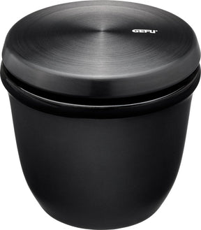 Gefu x-plosion kruidenpotje met deksel en lepel – 150 ml – zwart