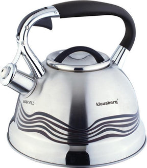 Klausberg kb-7048 fluitketel - 2,7l - rvs - alle warmtebronnen