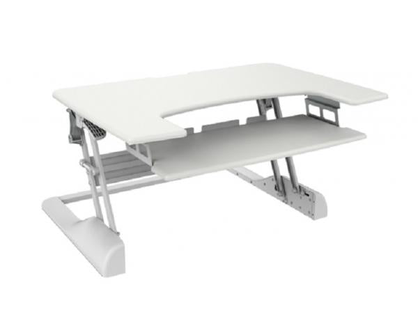 Neomounts ns-ws100white sit stand workplace 1 monitor, 15 kg, height adjust: 130 - 500