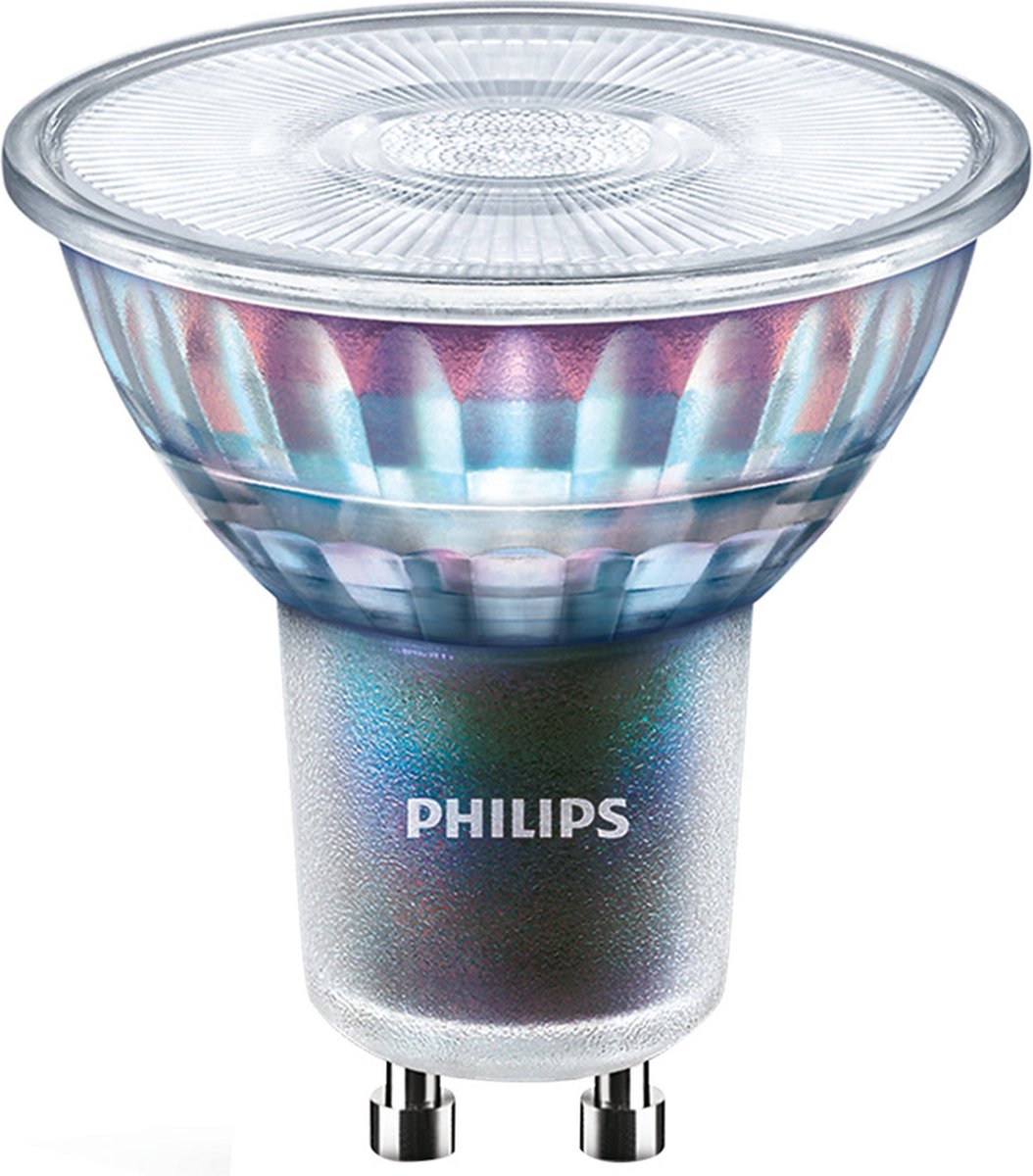 Philips led philips - master ledspot expertcolor gu10 par16 5.5w 355lm 36d - 927 zeer warm wit | beste kleurweergave - dimbaar - vervangt 50w