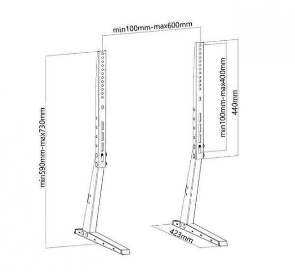 NeoMounts NeoMounts FPMA-D1240Blach FlatCreen Bureauseun až 70, 35 kg, 100x100 600x400 mm,