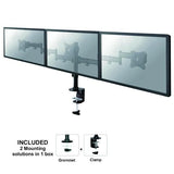 Neomounts neomounts nm-d135d3black neomounts triple desk mount, 3x 10-27 , 24 kg, tilt turn rotate,