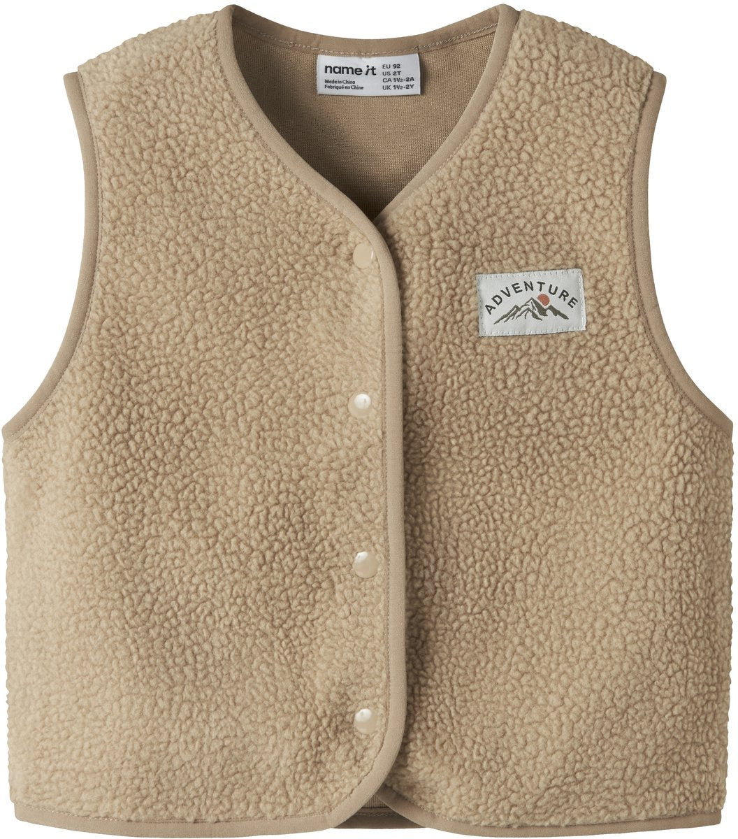 Name it - nmmowe sl nreg teddy vest - jongens - vesten