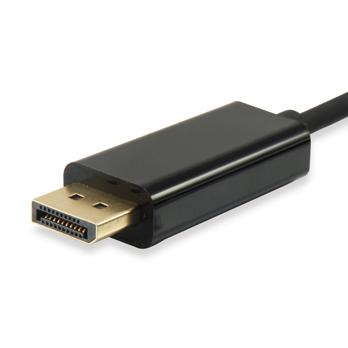 Equip equip 133467 usb type-c to displayport cable, male male, straight, 1.8 m, black