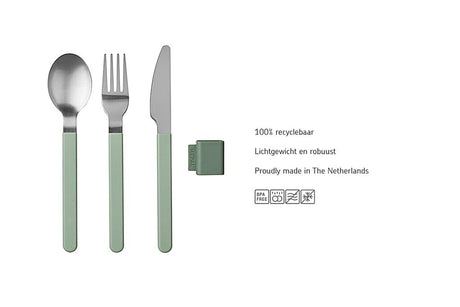 Mepal bestekset silueta 3-delig - sage