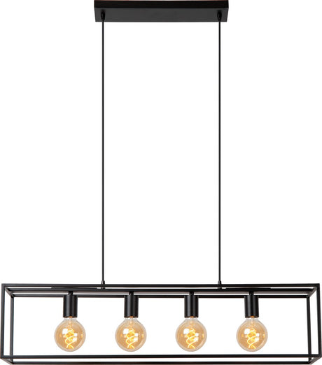 Lucide capri - hanglamp - 4xe27 - zwart