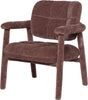 Woood loom fauteuil - chenille - structuur oudroze - 81x72x73