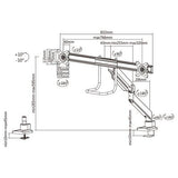 Neomounts Neomounts NM-D775DXBLACH FLAT SCREE DESCH MOMST TV CLAMP, 8 kg, 10 32) 100x100 mm, BLA