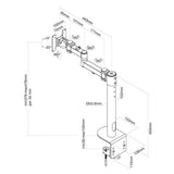 NeoMounts NeoMounts FPMA-D960BlackPlus Flat Screen Desk Mount (Clamp) Vysoká kapacita 10 49 palců, 2