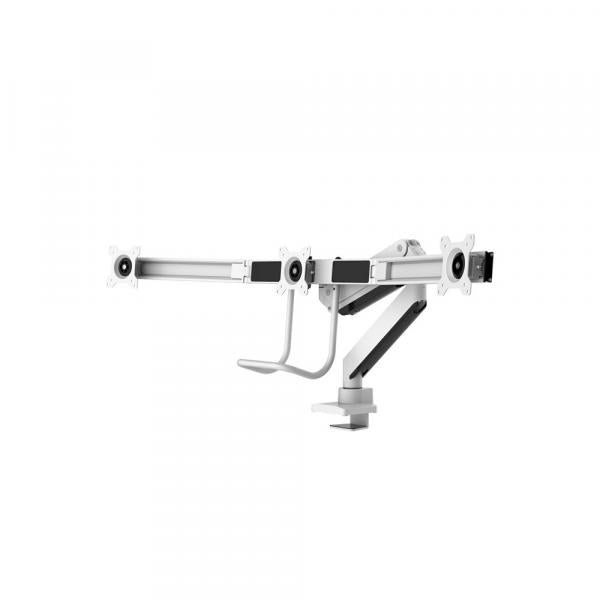 Neomounts Neomounts NM-D775DX3WHITE Flat Screen Desk Mount, 17-27, 6 kg, 100x100 mm, Clamp, White