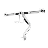 Neomounts Neomounts NM-D775DX3WHITE Flat Screen Desk Mount, 17-27, 6 kg, 100x100 mm, Clamp, White