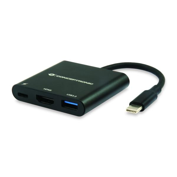 ConcepTronic Donn01b Donn USB-C do HDMI adapter, USB 3.2 Gen 1 (3.1 Gen 1) Type-A C, HDMI, črna