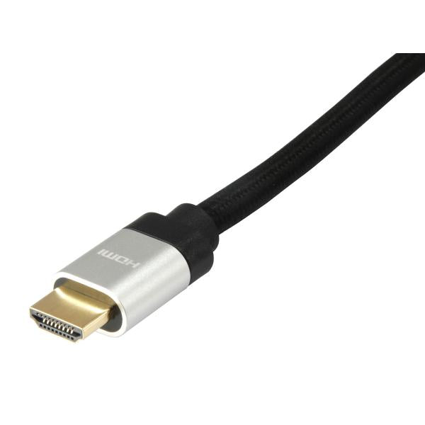 Équipez 119380 HDMI 2.1 Câble ultra à grande vitesse, HDMI Type ---> HDMI Type-A, 48 Gbit S, arc, 1m, noir