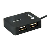 Equip equip 128952, 4-port travel usb hub, usb 2.0, 480 mbit s, plastic, black