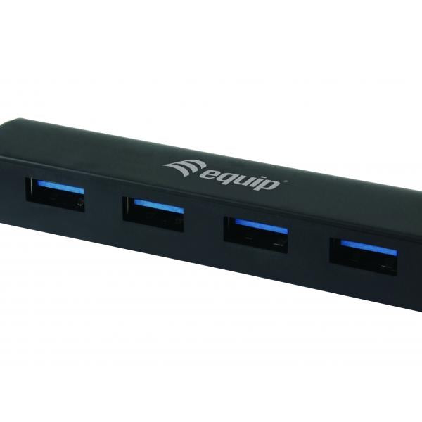 Equip equip 128953, 4-port usb hub, usb 3.2 gen 1 type-a, 5000 mbit s, black