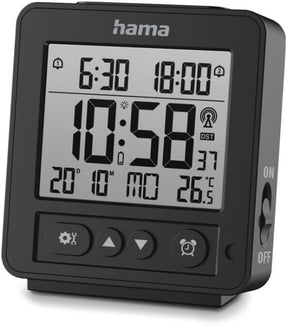 Hama wekker- rhodos - digitale - radiogestuurd- zwart