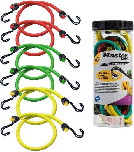 Masterlock snelbinder set twin wire 6-delig 3040eurdat