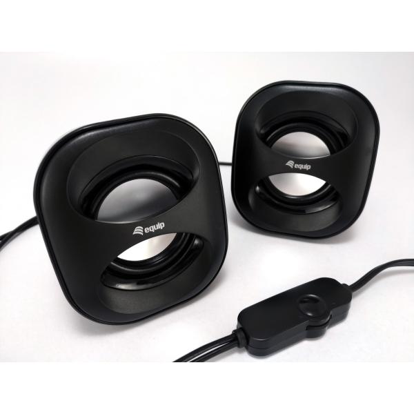 Equip equip 245330 mini usb speaker, 2.0 channels, wired, 3 w, 90 20 hz, 40 o, black