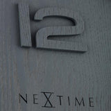 Nextime klok 3095gs wood wood big, ø52.8 cm, wall, gray