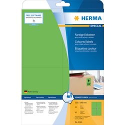 Herma 4564 gekleurde etiketten a4 groen 105x148mm papier verwijderbaar 80st.