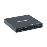 Equip equip 332715 ultra slim 2-port hdmi splitter, 3840 x 2160p, 4k ultra hd, power-by-usb, black