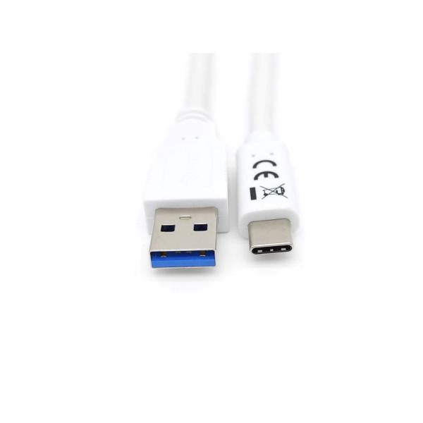 Equipaggia 128363 USB 3.2 Gen 1 Type-C su un cavo, USB 3.2 Gen 1, 5000 Mbit S, M M, 1 m, bianco