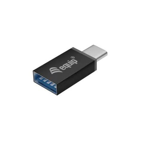 Equip 128956 4-port usb 3.0 hub with usb-c adapter, usb 3.2 gen 1 type-a, 5000 mbit s, black