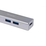 Equip equip 128958 usb-c to 4-port usb 3.0 hubs, usb 3.2 gen 1 type-c, type-a, 5000 mbit s, silver