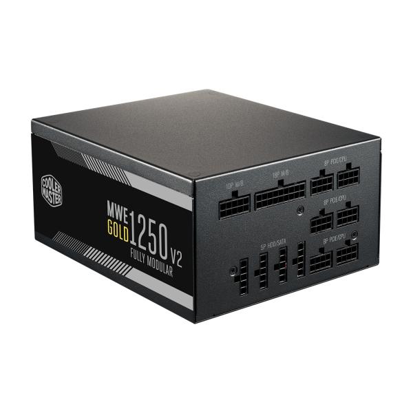 Cooler Master MPE-C501-AFCAG-EU MWE GULD V2, ATX, 1250W, RTX KLAR, Modulær, 140 mm, sort