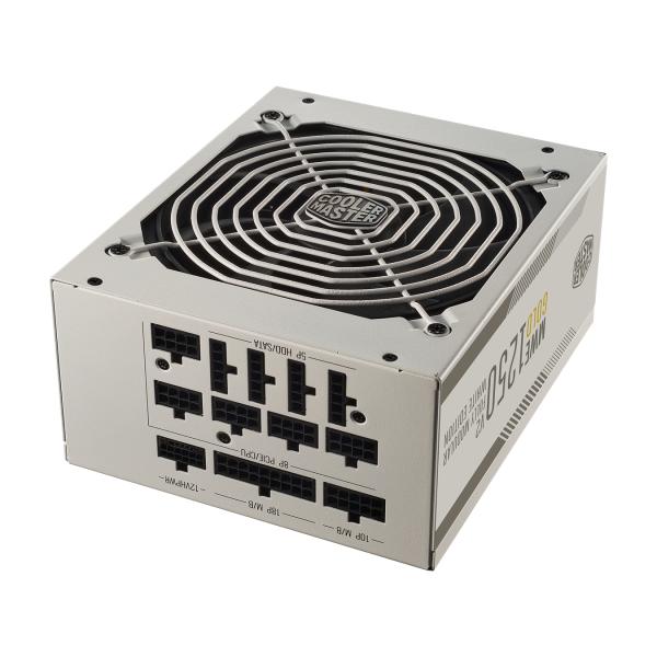 Cooler Master MPE-C501-AFCAG-3GEU MWE Gold 1250 V2 White, ATX3.0, 1250W, 90%, 140 mm, 3x PCIe 6+2