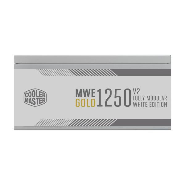 Kjøligere master MPE-C501-AFCAG-3GEU MWE Gold 1250 V2 White, ATX3.0, 1250W, 90%, 140mm, 3x PCIe 6+2