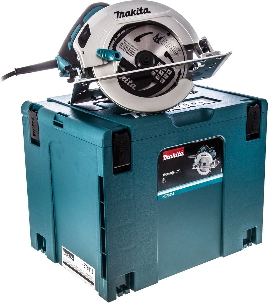 Makita hs7601j cirkelzaag - 230 v - 190 mm - in mbox opbergkoffer