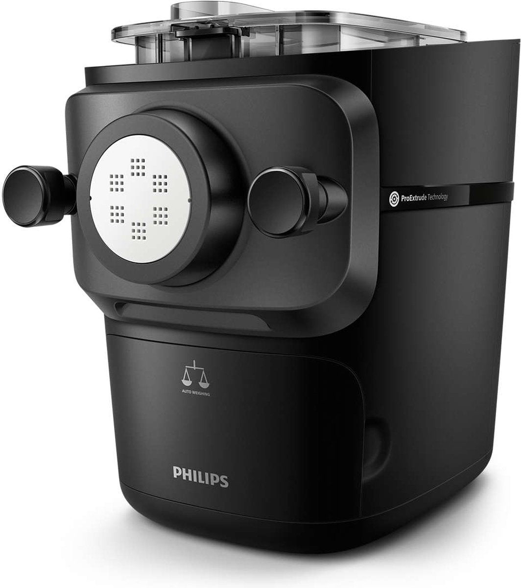 Philips 7000 series hr2665 93 pastamachine - volledig automatische pastamaker - met weegfunctie 8 vormschijven - verse pasta in 10 minuten - zwart