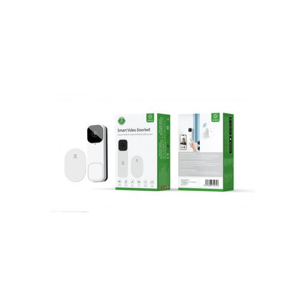 Woox r4331 smart video deurbel binnen bel, fhd, 3mp, 1 2.8 cmos, ip65, wi-fi 802.11 b g n, white