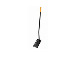 Fiskars massief metalen schop met een geletterde handvat en