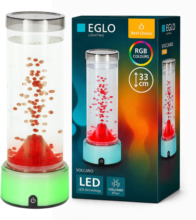 Eglo volcano vulkaanlamp - led - 33 cm - transparant rood - rgb