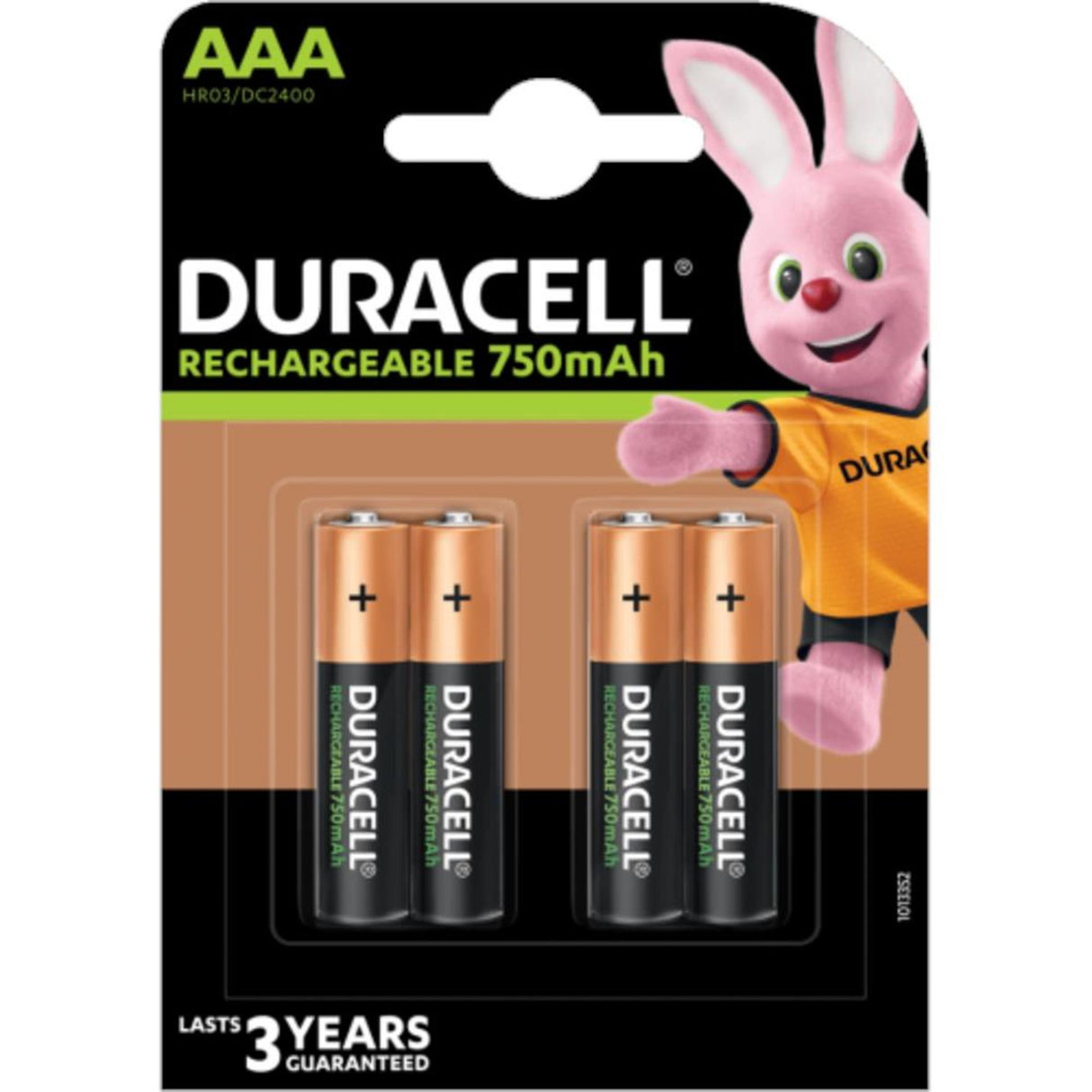 Duracell oplaadbare batterijen 4x aaa dx2400 hr03 900 mah 1,2 volt precharged
