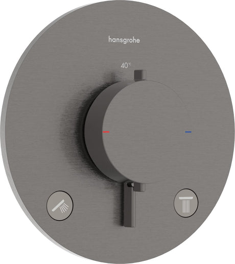 Hansgrohe ecostat comfort s - inbouwthermostaat - ecostat thermostaat - voor 2 functies - brushed black chrome