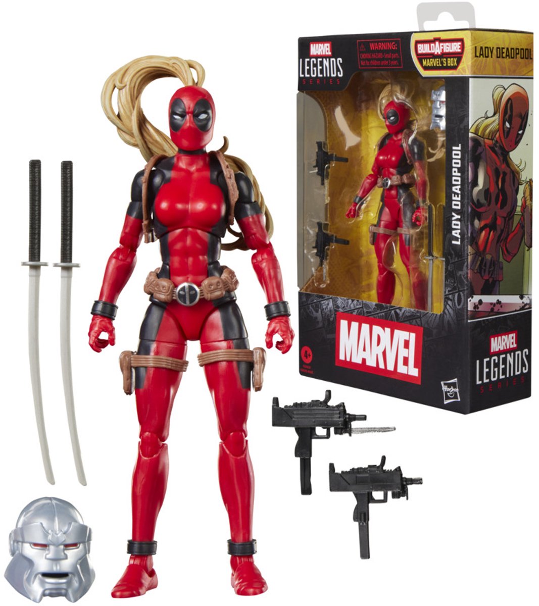 Hasbro marvel legends series lady deadpool, marvel- stripactiefiguur