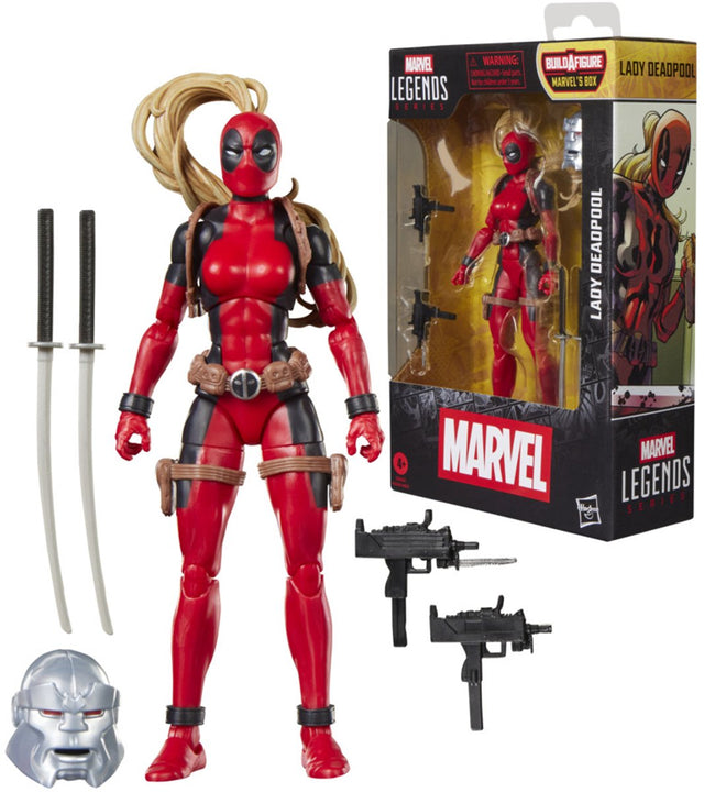 Hasbro marvel legends series lady deadpool, marvel- stripactiefiguur